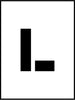 NMC PMC8-L-STENCIL, LETTER L, 8'' (1 EACH)