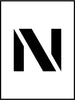 NMC PMC8-N-STENCIL, LETTER N, 8'' (1 EACH)