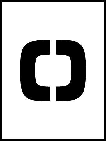 NMC PMC8-O-STENCIL, LETTER O, 8'' (1 EACH)