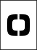 NMC PMC8-O-STENCIL, LETTER O, 8'' (1 EACH)