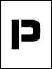 NMC PMC8-P-STENCIL, LETTER P, 8'' (1 EACH)