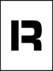 NMC PMC8-R-STENCIL, LETTER R, 8'' (1 EACH)