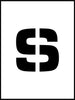 NMC PMC8-S-STENCIL, LETTER S, 8'' (1 EACH)
