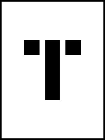 NMC PMC8-T-STENCIL, LETTER T, 8'' (1 EACH)