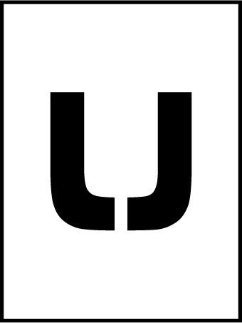 NMC PMC8-U-STENCIL, LETTER U, 8'' (1 EACH)