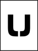 NMC PMC8-U-STENCIL, LETTER U, 8'' (1 EACH)