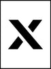 NMC PMC8-X-STENCIL, LETTER X, 8'' (1 EACH)