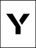 NMC PMC8-Y-STENCIL, LETTER Y, 8'' (1 EACH)