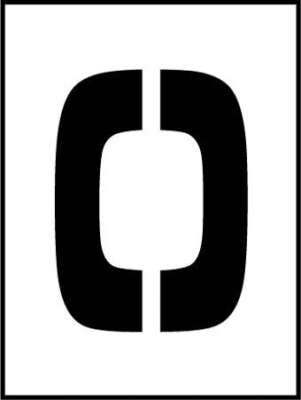 NMC PMN36-STENCIL, NUMBER SET, 0-9, 36'' (PAK OF 12)