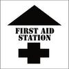NMC PMS206-STENCIL, FIRST AID STATION W/ARROW, 24X24 (1 EACH)