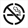 NMC PMS207-STENCIL, NO SMOKING SYMBOL, 24X24 (1 EACH)