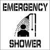 NMC PMS208-STENCIL, EMERGENCY SHOWER, 24X24 (1 EACH)