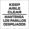 NMC PMS212BI-STENCIL, KEEP AISLE CLEAR BILINGUAL, 24X24, .060 PLASTIC (1 EACH)