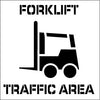 NMC PMS220-STENCIL, FORKLIFT TRAFFIC AREA, 24X24 (1 EACH)