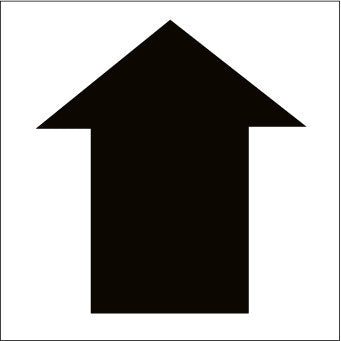 NMC PMS221-STENCIL, UP ARROW SYMBOL, 24X24 (1 EACH)