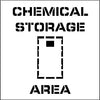 NMC PMS223-STENCIL, CHEMICAL STORAGE AREA, GRAPHIC, 24X24, .060 PLASTIC (1 EACH)