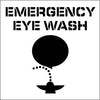 NMC PMS227-STENCIL, EMERGENCY EYE WASH, GRAPHIC, 24X24, .060 PLASTIC (1 EACH)