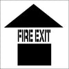 NMC PMS228-STENCIL, FIRE EXIT, 24X24, GRAPHIC, .060 PLASTIC (1 EACH)