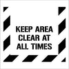NMC PMS232-STENCIL, KEEP AREA CLEAR AT ALL TIMES, 24X24, POLYETHYLENE