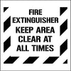 NMC PMS233-STENCIL, FIRE EXTINGUISHER KEEP AREA CLEAR AT ALL TIMES, 24X24, .060 POLYETHYLENE (1 EACH)
