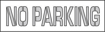 NMC PMS42-STENCIL, PARKING LOT, NO PARKING, 4X24 (1 EACH)