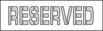 NMC PMS43-STENCIL, PARKING LOT, RESERVED, 4X21 (1 EACH)