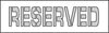NMC PMS43-STENCIL, PARKING LOT, RESERVED, 4X21 (1 EACH)