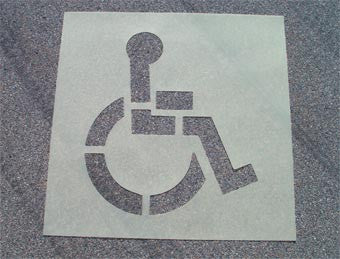 NMC PMS50-STENCIL, PARKING LOT, HANDICAP SYMBOL, 39X34 (1 EACH)