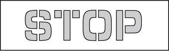 NMC PMS51-STENCIL, STOP, 4 TALL LETTER, .060 PLASTIC (1 EACH)