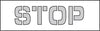 NMC PMS51-STENCIL, STOP, 4 TALL LETTER, .060 PLASTIC (1 EACH)