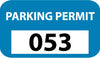 NMC PP10C-PARKING PERMIT, BUMPER, BLUE, 201-300 (PAK OF 100)