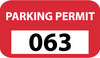 NMC PP11E-PARKING PERMIT, BUMPER, RED, 401-500 (PAK OF 100)