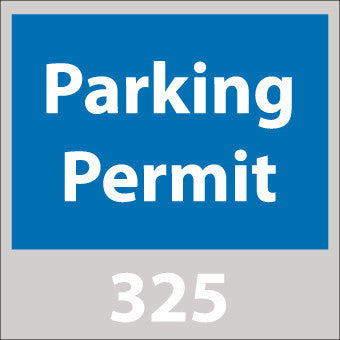 NMC PP12D-PARKING PERMIT, WINDSHIELD, BLUE, 301-400 (PAK OF 100)