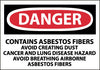 NMC PRD82-LABELS, DANGER CONTAINS ASBESTOS . . ., 3X5, PS PAPER (1 ROLL)