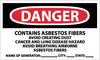 NMC PRD92-LABELS, DANGER CONTAINS ASBESTOS FIBERS. . ., 3X5, PS PAPER (1 ROLL)