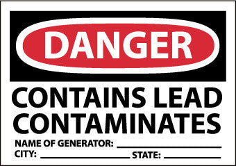 NMC PRD95-LABELS, CONTAINS LEAD CONTAMINATES . . ., 3X5, PS PAPER (1 ROLL)