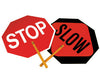 NMC PS1-SAFE-T-PADDLE SIGN, STOP/SLOW, 10'' HANDLE (1 EACH)