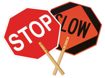 NMC PS4-SAFE-T-PADDLE SIGNS, STOP/SLOW PADDLE, 18, .040 ALUM REFLECTIVE (1 EACH)
