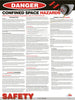 NMC PST007-POSTER, CONFINED SPACE HAZARDS, 24X18 (1 EACH)