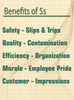 NMC PST115-POSTER, BENEFITS OF 5S, 24X18, LAMINATED (1 EACH)