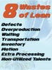 NMC PST116-POSTER, 8 WASTES OF LEAN, 24X18, LAMINATED (1 EACH)