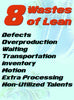 NMC PST119-POSTER, 8 WASTES OF LEAN, 36X24, LAMINATED (1 EACH)