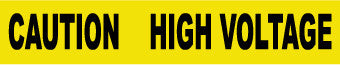 NMC PT11-TAPE, BARRICADE, CAUTION HIGH VOLTAGE, 3 MIL 3''X1000' (1 ROLL)