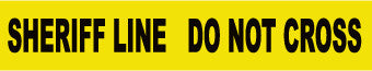 NMC PT12-TAPE, BARRICADE, SHERIFF LINE DO NOT CROSS, 3 MIL 3''X1000' (1 ROLL)