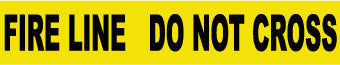 NMC PT14-TAPE, BARRICADE, FIRE LINE DO NOT CROSS, 3 MIL 3''X1000' (1 ROLL)