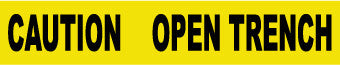 NMC PT2-TAPE, BARRICADE, CAUTION OPEN TRENCH, 3 MIL 3''X1000' (1 ROLL)