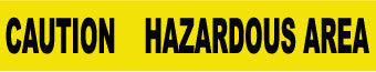 NMC PT32-TAPE, BARRICADE, CAUTION HAZARDOUS AREA, 3 MIL 3''X1000' (1 ROLL)