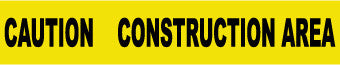 NMC PT3-2ML-TAPE, BARRICADE, CAUTION CONSTRUCTION AREA, 3X1000FT 2 MIL (1 ROLL)