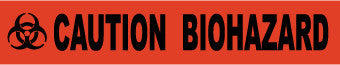 NMC PT40-TAPE, BARRICADE, CAUTION BIOHAZARD, 4 MIL 3''X1000' (1 ROLL)