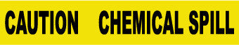 NMC PT42-TAPE, BARRICADE, CAUTION CHEMICAL SPILL, 3 MIL 3''X1000' (1 ROLL)